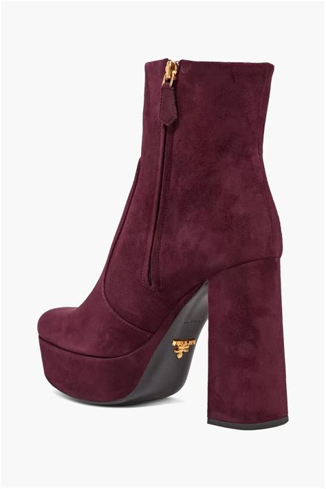 prada flower boot|prada suede platform boots.